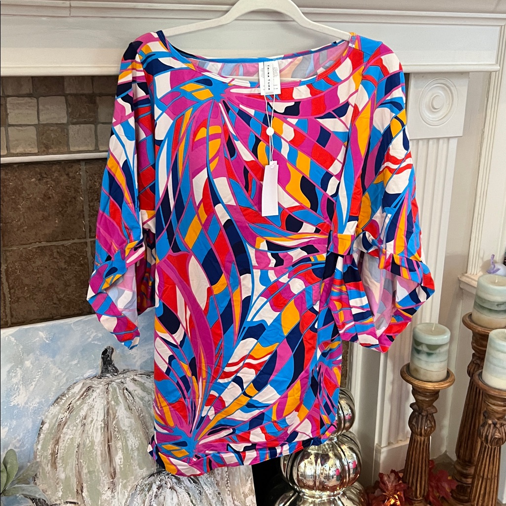 Nwt Trina Turk Rio Tunic Cover Up Dress Size M